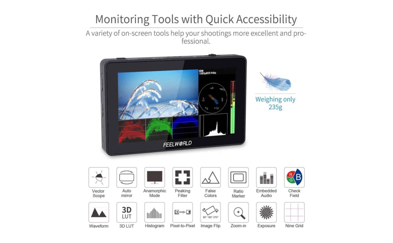 F6 PLUS - monitor za kameru