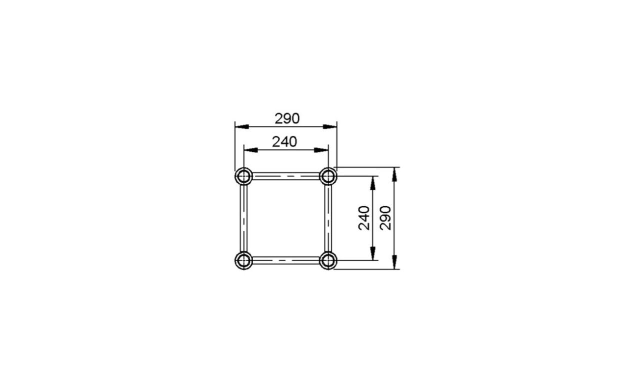FOS Aluminijski truss FT34-150 black