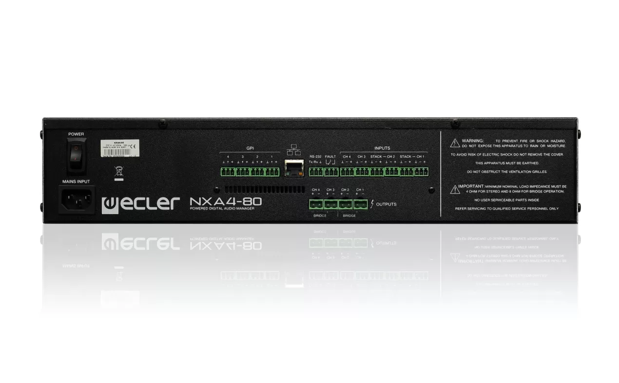 ECLER - 4-kanalno digitalno pojačalo NXA4-80