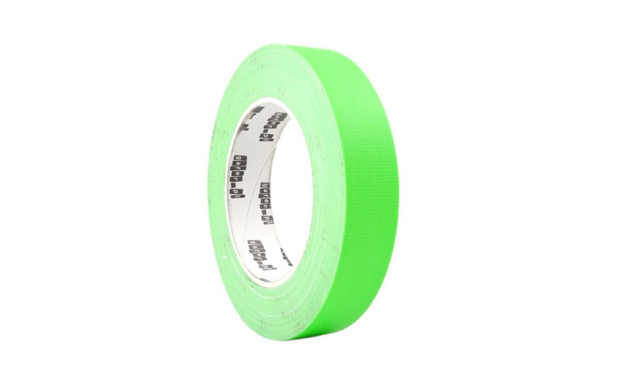 gafer.pl fluorescent tape 24mm x 25m - zelena