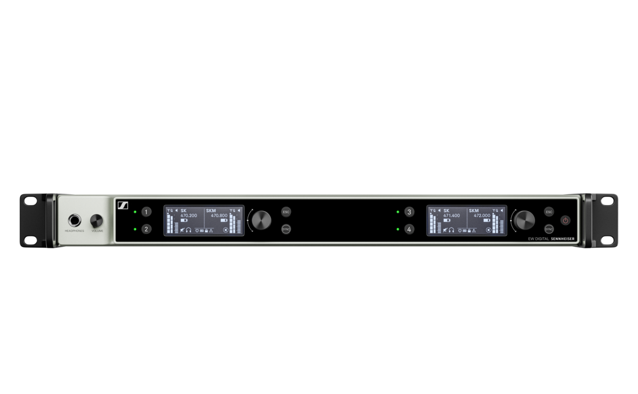 SENNHEISER EW-DX EM 4 DANTE (S2-10) – 4-kanalni digitalni full-rack prijemnik s Dante mrežom