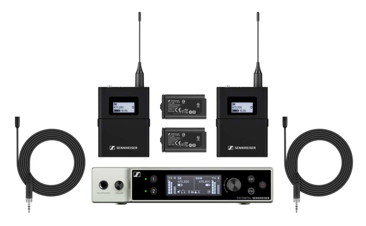 SENNHEISER EW-DX MKE 2 SET (U1/5) – digitalni bežični lavalier sustav s 2 bodypack odašiljača