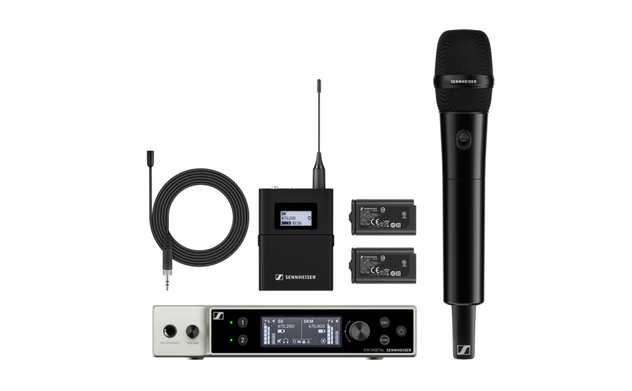 SENNHEISER EW-DX MKE 2-835-S SET (Q1-9) – digitalni bežični combo sustav (lav + ručni mikrofon)