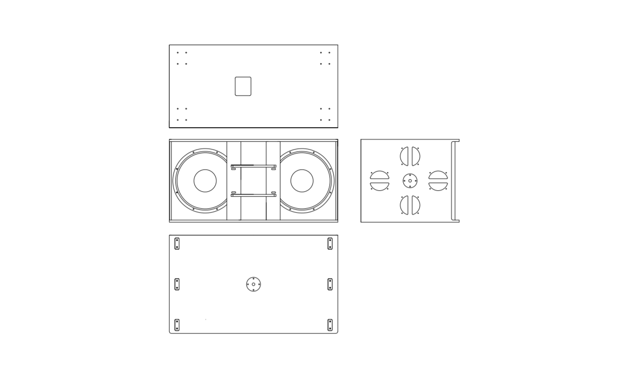 QPRO AUDIO B 218 sub 3200W @ 4 Ohm